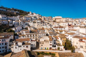 Fototapeta na wymiar Overview of The historic village of Setenil de las Bodegas in the province of Cadiz