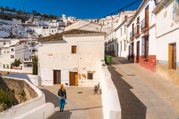 The historic village of Setenil de las Bodegas in the province of Cadiz
