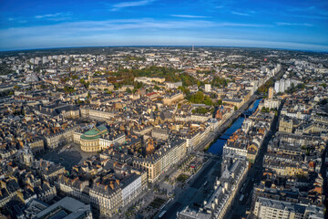Aerial View of the French City of Rennes, Brittany - 582587186