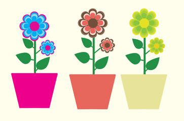 Flower pot vector