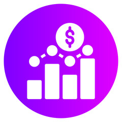 stock market gradient icon