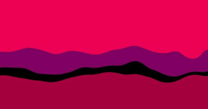 Wipe liquid transition very simple cartoon pink violet black. Linear doodle animation. Seamless loop and alpha channel. Motion design element.
