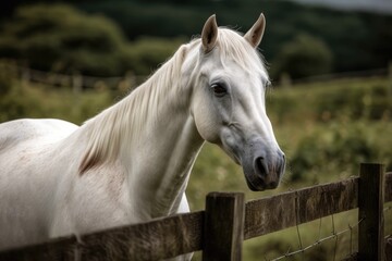 Before the competition, the white horse acquires strength. Generative AI