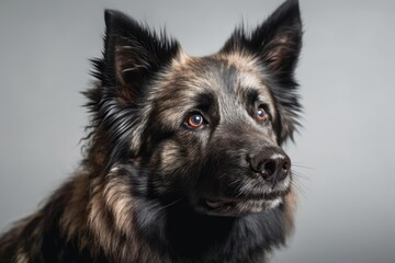 canine sideways gaze. Generative AI