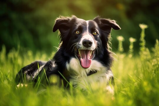 A happy dog portrait. Generative AI