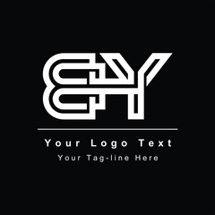 letter BY or YB design icon business symbol