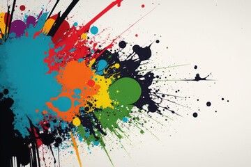 beautiful and colorful ink splatter
