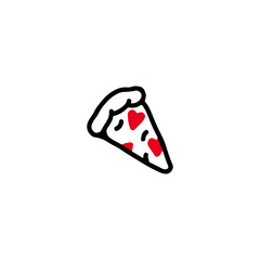 vector illustration doodle pizza concept