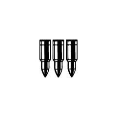 vector illustration of three bullets