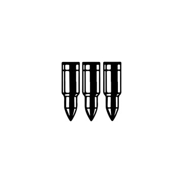 vector illustration of three bullets
