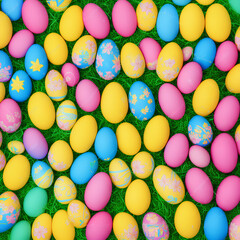 Fototapeta na wymiar Colorful easter eggs vector graphic 