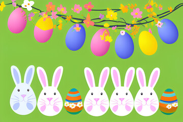 Colorful easter eggs vector graphic
