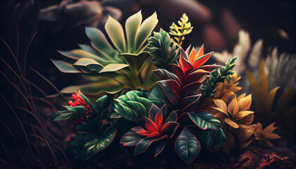 Obraz premium natures beauty shines in multi colored floral decoration ,generative AI