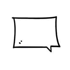 Vector Illustration of Hand drawn Bubble Chat in Doodle art style