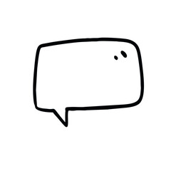 Vector Illustration of Hand drawn Bubble Chat in Doodle art style