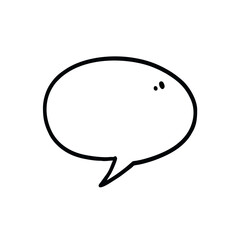 Vector Illustration of Hand drawn Bubble Chat in Doodle art style