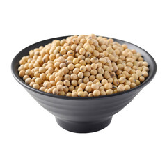 Soybean seeds in bowl, food ingredients high protein good for vegetarian and vegan