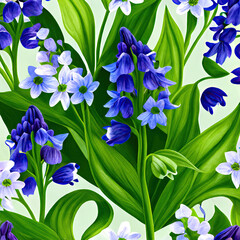 Bluebells AI Generated Pattern