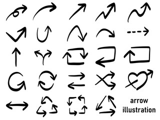 手描きの矢印セット