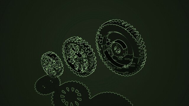 Gear wheel wall art