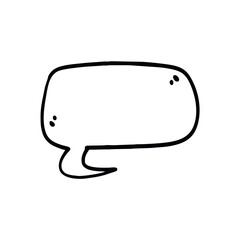 Vector Illustration of Hand drawn Bubble Chat in Doodle art style