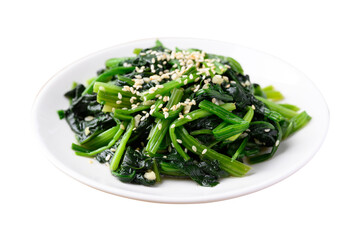 Korean spinach salad (Sigeumchi namul), Korean side dish	