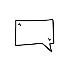 Vector Illustration of Hand drawn Bubble Chat in Doodle art style