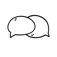 Vector Illustration of Hand drawn Bubble Chat in Doodle art style