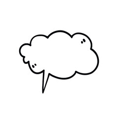 Vector Illustration of Hand drawn Bubble Chat in Doodle art style