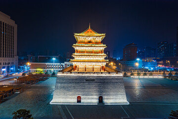 View of Wuyi Square in Taiyuan, Shanxi Province