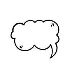 Vector Illustration of Hand drawn Bubble Chat in Doodle art style