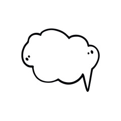 Vector Illustration of Hand drawn Bubble Chat in Doodle art style