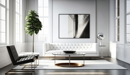 Modern home interior with elegant design and comfort ,generative AI