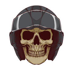 skull with helmet motorgang