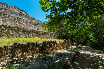 San Miguelito mayan archaeological site in Cancun, Mexico