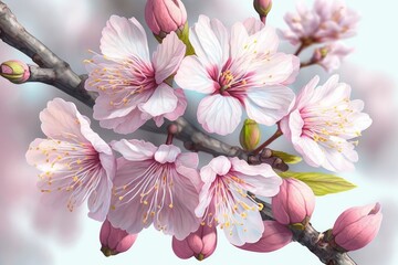 Obraz na płótnie Canvas pink cherry blossoms