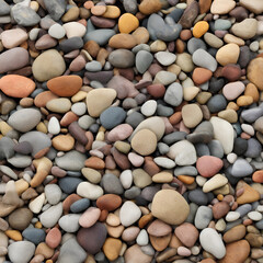 Generative illustration of abstract background pebbles, top view.