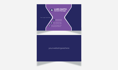 Business card set Illustration  modern creative business card and name card, horizontal simple clean template vector design.