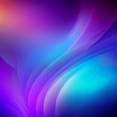 Obraz premium blue and purple, abstract background design, gradient, blur, modern, Generative AI