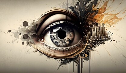 Eye created using AI Generative Technology