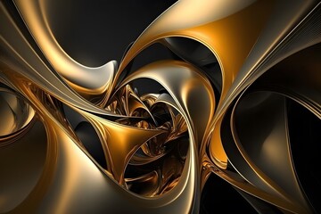 abstract golden color created using AI Generative Technology