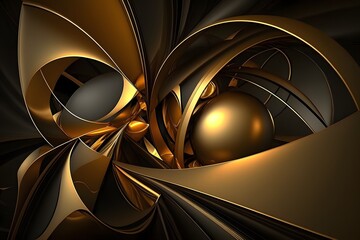 abstract golden color created using AI Generative Technology