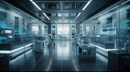AI-Driven Innovation: Inside the Futuristic, Fully Automated Research Lab of Tomorrow in 8K created with generative ai technology