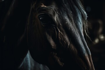 image of a horse up close. Generative AI