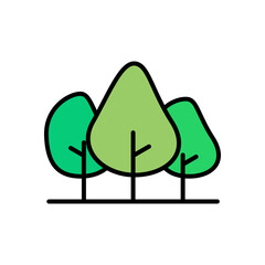 eco growth trees garden environmental icon outline fill
