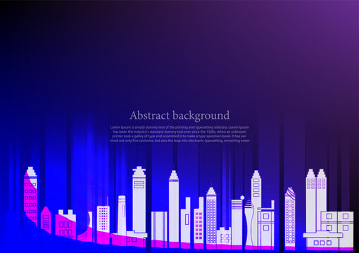 Cityscape line or urban colorful background. outline city vector illustration concept. © Tommyview
