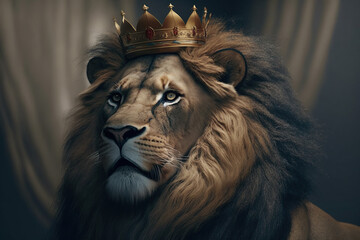 Lion with a crown