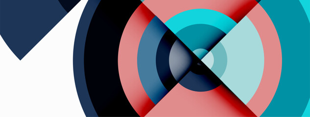 Circle trendy minimal geometric abstract background. Vector Illustration For Wallpaper, Banner, Background, Card, Book Illustration, landing page