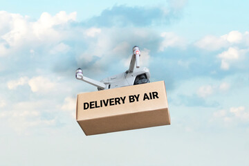 Fast delivery post package for adv or others purpose use. concept of air delivery of goods. Air...