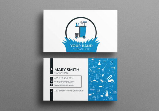 Cleaning Services Business Card Design